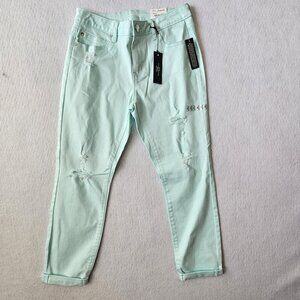 ANA mid rise skinny ankle jeans 8 Misted Aqua Color